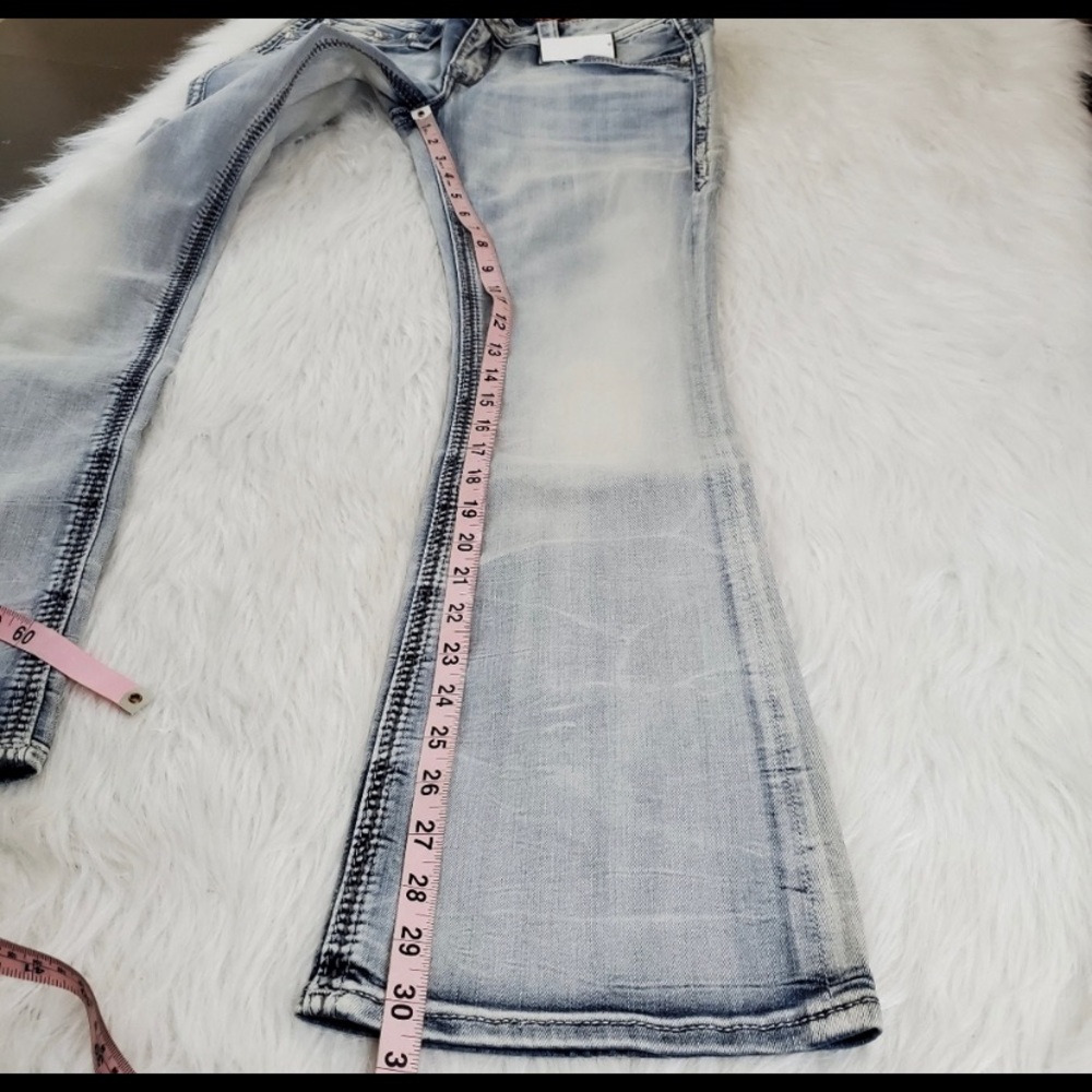 NWT Rock Revival Acid Blue Bootcut Jeans Size 25 - Picture 12 of 16